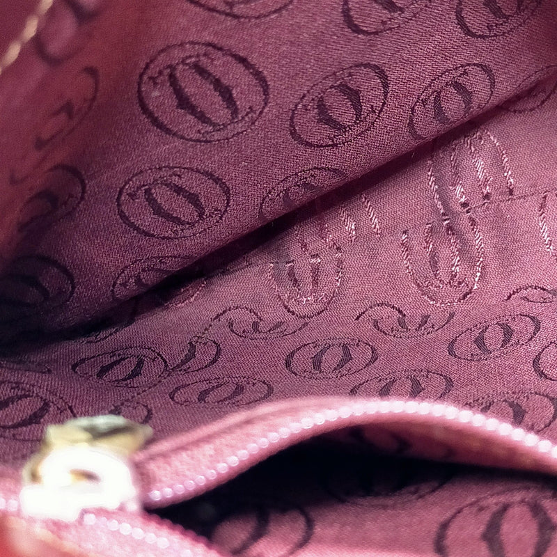 Cartier Shoulder Bag Bordeaux Leather