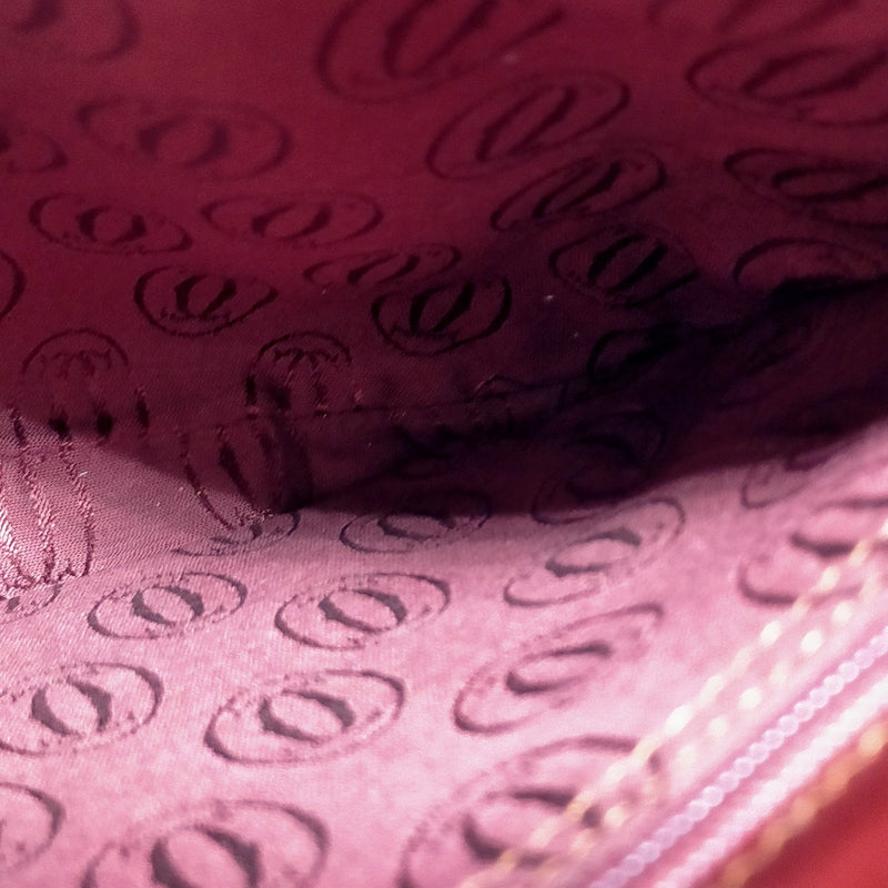 Cartier Shoulder Bag Bordeaux Leather
