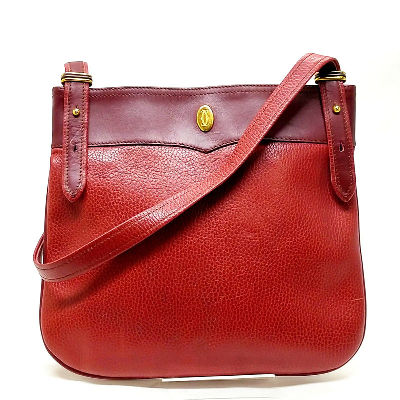 Cartier Shoulder Bag Bordeaux Leather