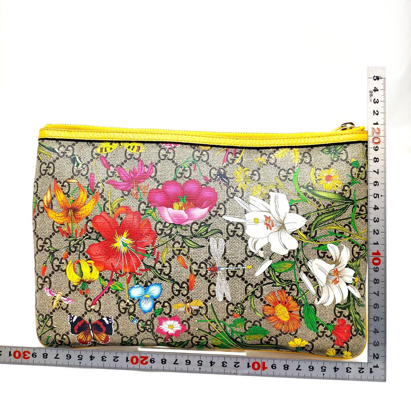 Gucci Clutch Bag Bamboo Brown Pvc