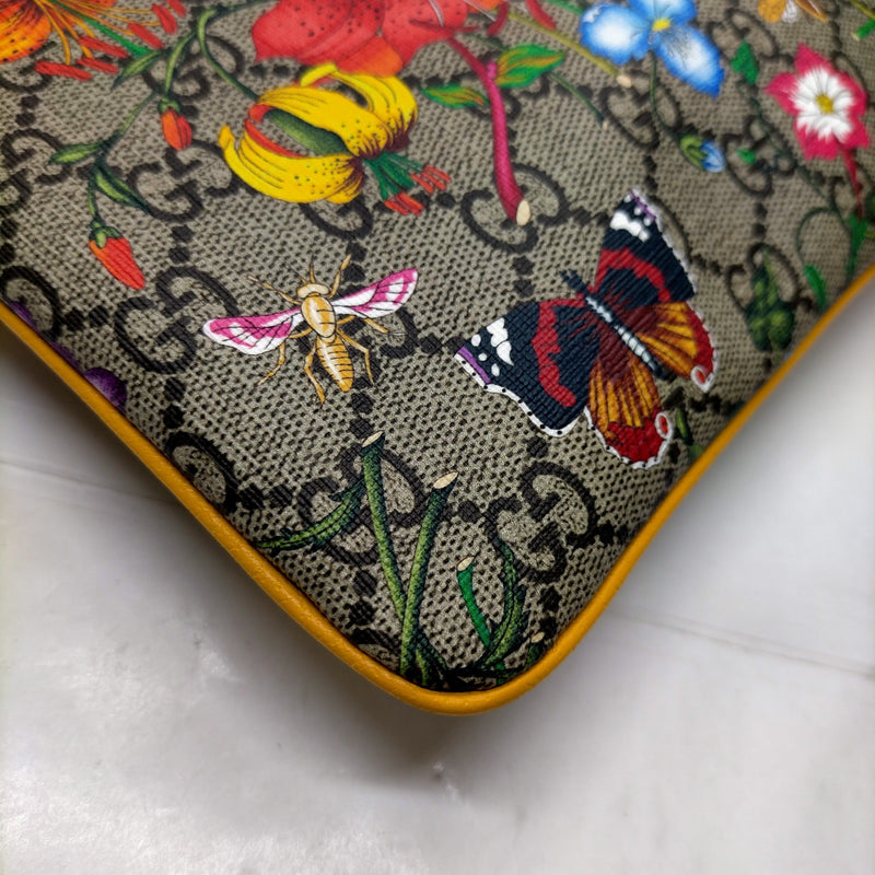 Gucci Clutch Bag Bamboo Brown Pvc
