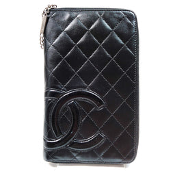 Chanel Long Wallet Black Leather