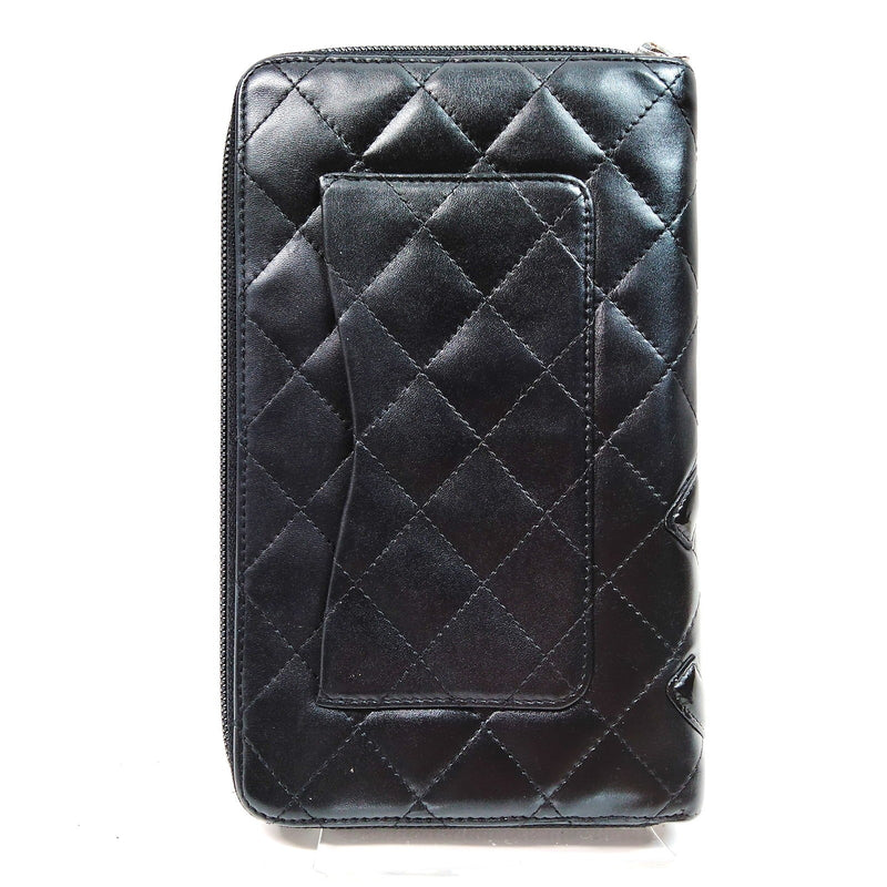 Chanel Long Wallet Black Leather