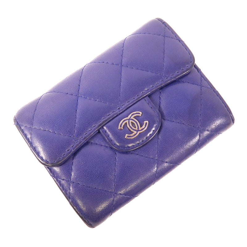 Chanel Cc Shw Card Case Lambskin Leather