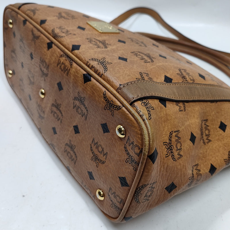 Mcm Hand Bag Brown Pvc
