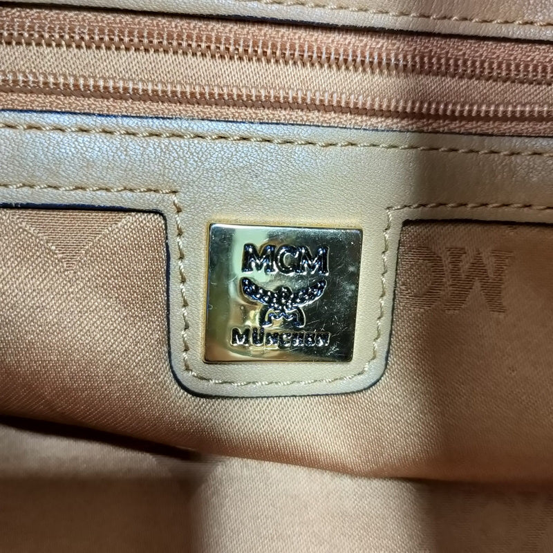 Mcm Hand Bag Brown Pvc