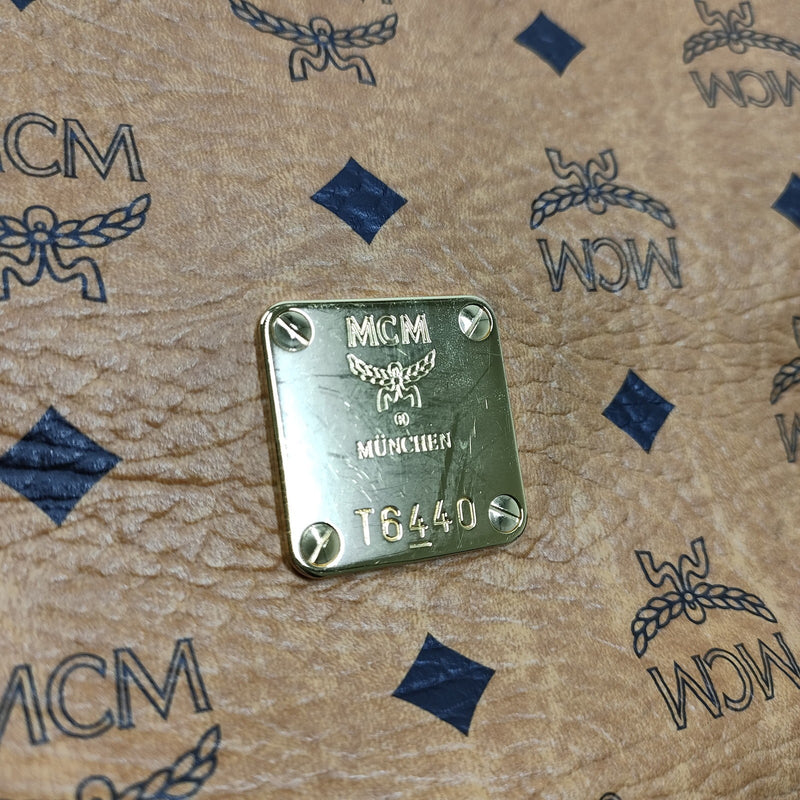 Mcm Hand Bag Brown Pvc
