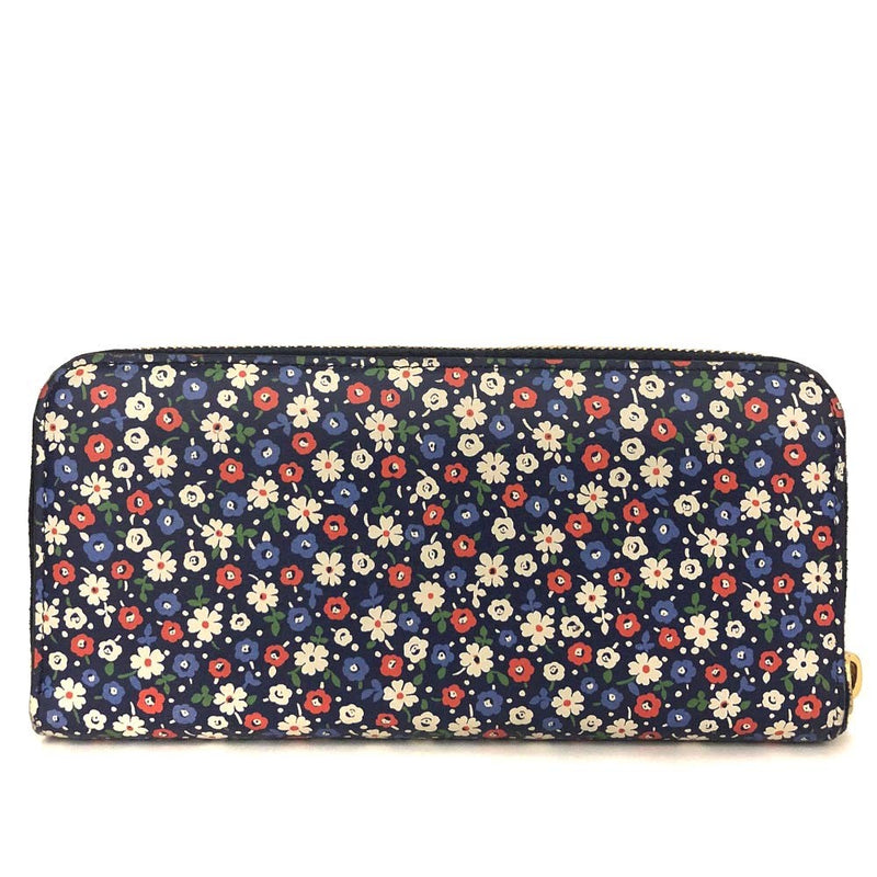 Miu Logo Flower Pattern Leather Zip