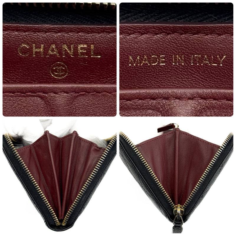 Chanel Matelasse Caviar Skin Round Zippy
