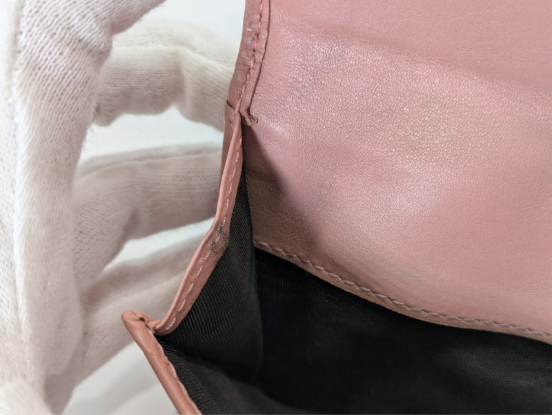 Gucci Micro Sima Leather Wallet Pink