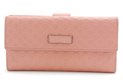 Gucci Micro Sima Leather Wallet Pink