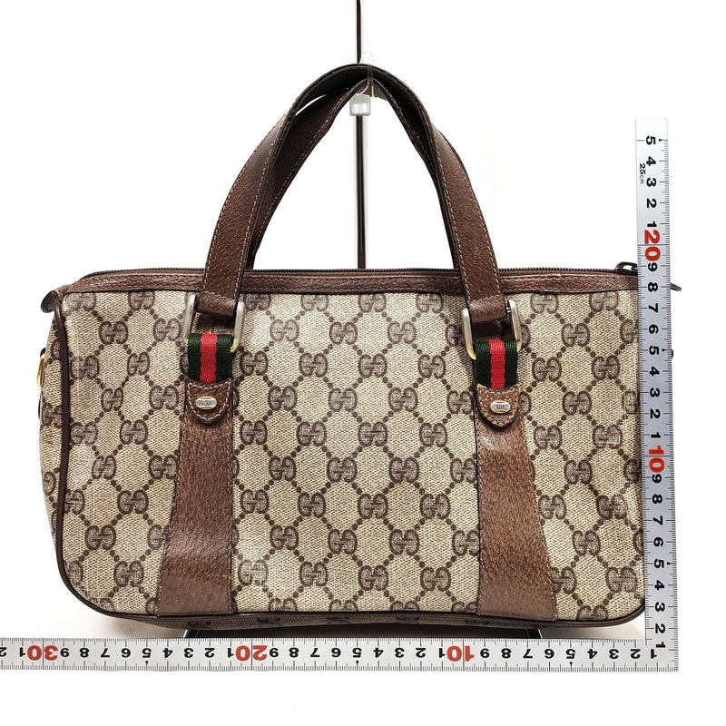 Vintage Gucci Hand Bag Sherry Line Brown