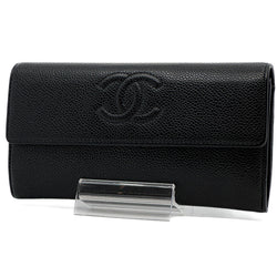 Chanel Coco Mark Caviar Skin Flap Long