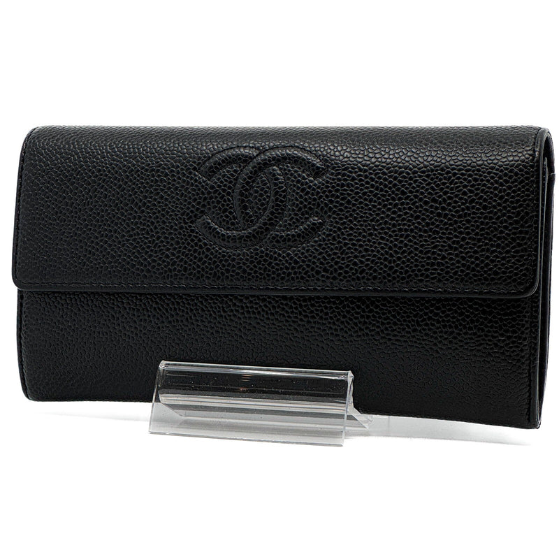 Chanel Coco Mark Caviar Skin Flap Long