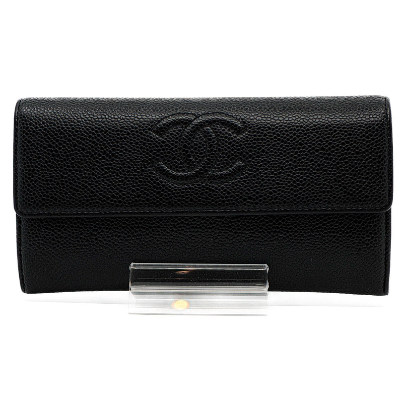 Chanel Coco Mark Caviar Skin Flap Long