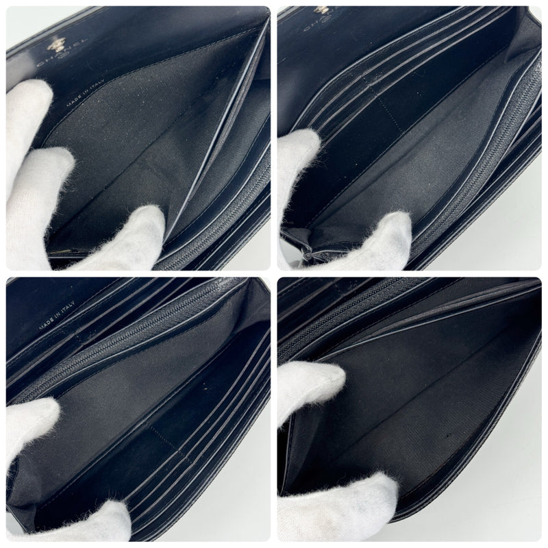 Chanel Coco Mark Caviar Skin Flap Long