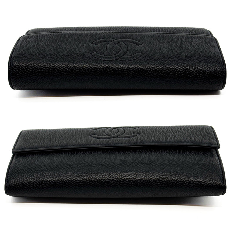 Chanel Coco Mark Caviar Skin Flap Long