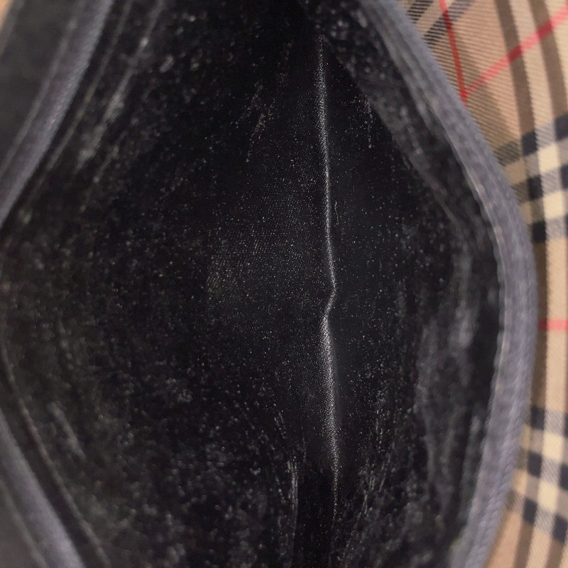 Burberrys Nova Check Leather Black