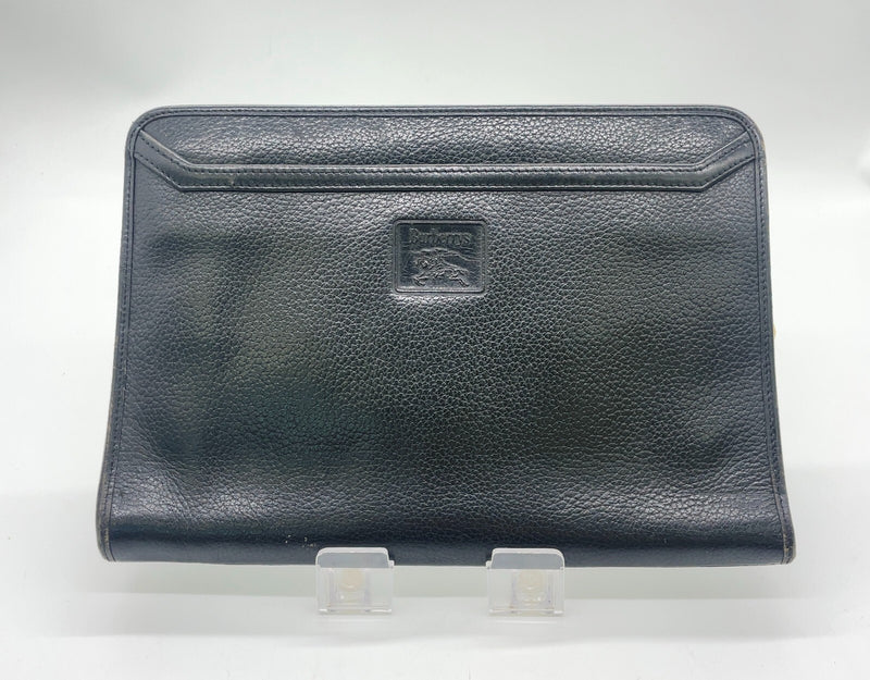 Burberrys Nova Check Leather Black