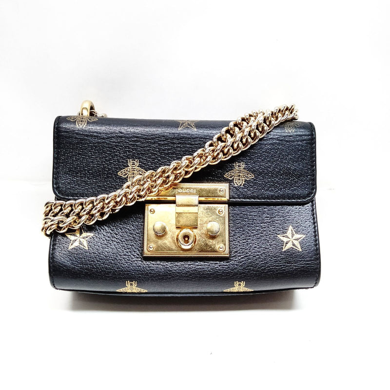 Gucci Shoulder Bag Black Leather