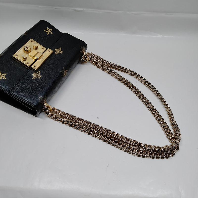 Gucci Shoulder Bag Black Leather