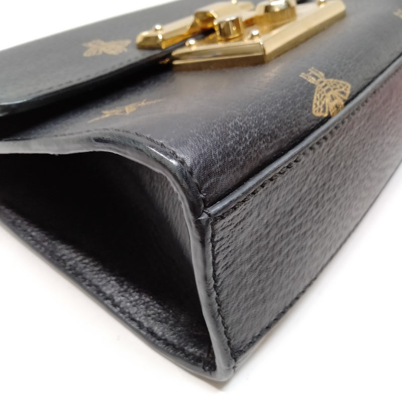 Gucci Shoulder Bag Black Leather