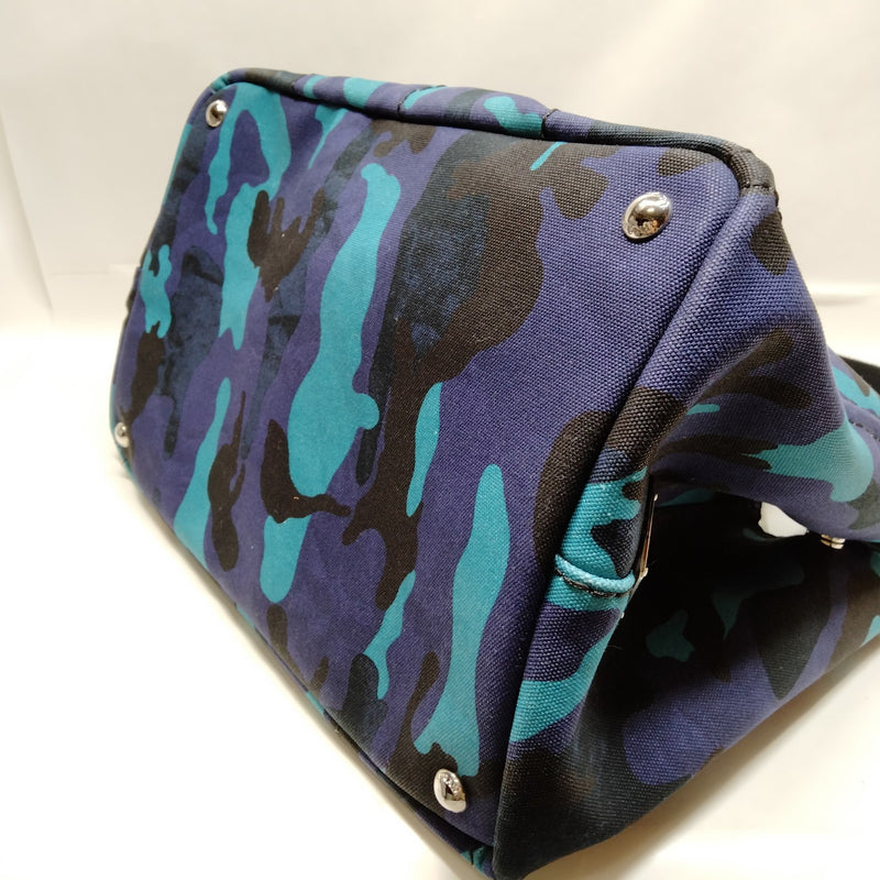 Prada Tote Bag Navy Blue Canvas