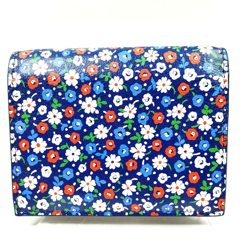Miu Wallet Navy Blue Leather