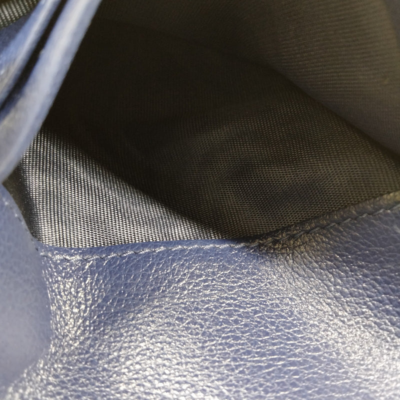 Miu Wallet Navy Blue Leather