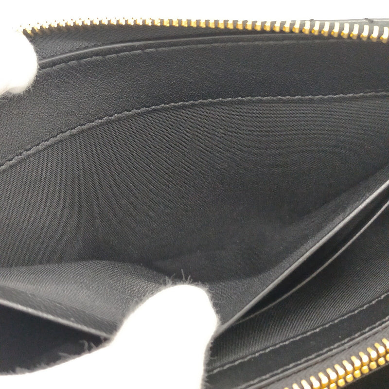 Versace Long Wallet Black Leather