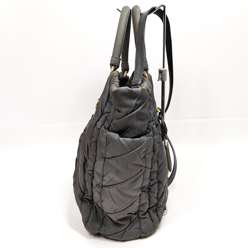 Prada Tote Bag Gray Nylon
