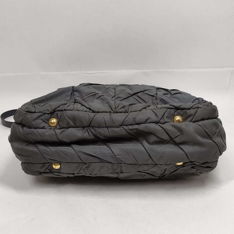 Prada Tote Bag Gray Nylon