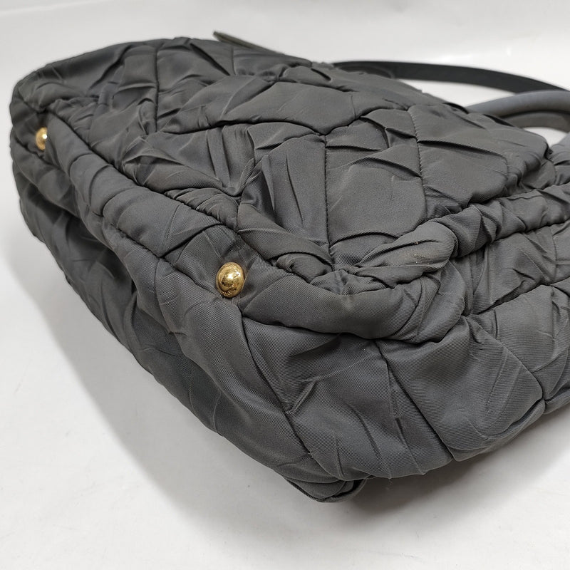 Prada Tote Bag Gray Nylon