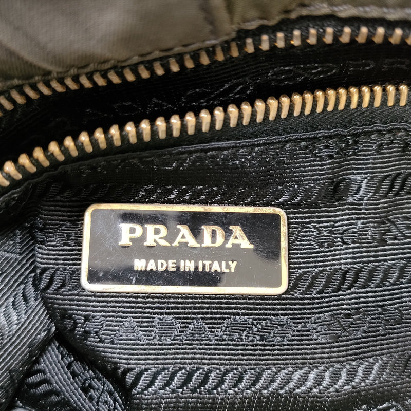 Prada Tote Bag Gray Nylon