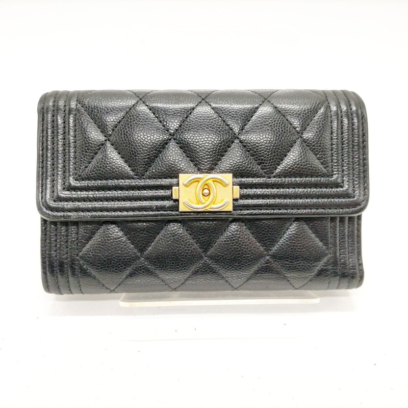 Chanel Wallet Black Caviarskin