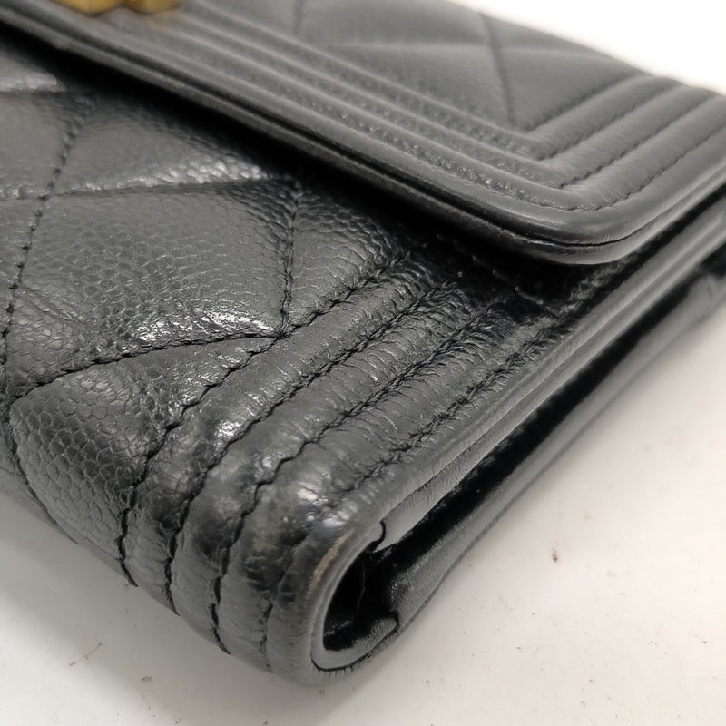 Chanel Wallet Black Caviarskin