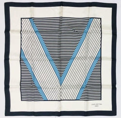 Louis Vuitton Silk Scarf White 23.4 X