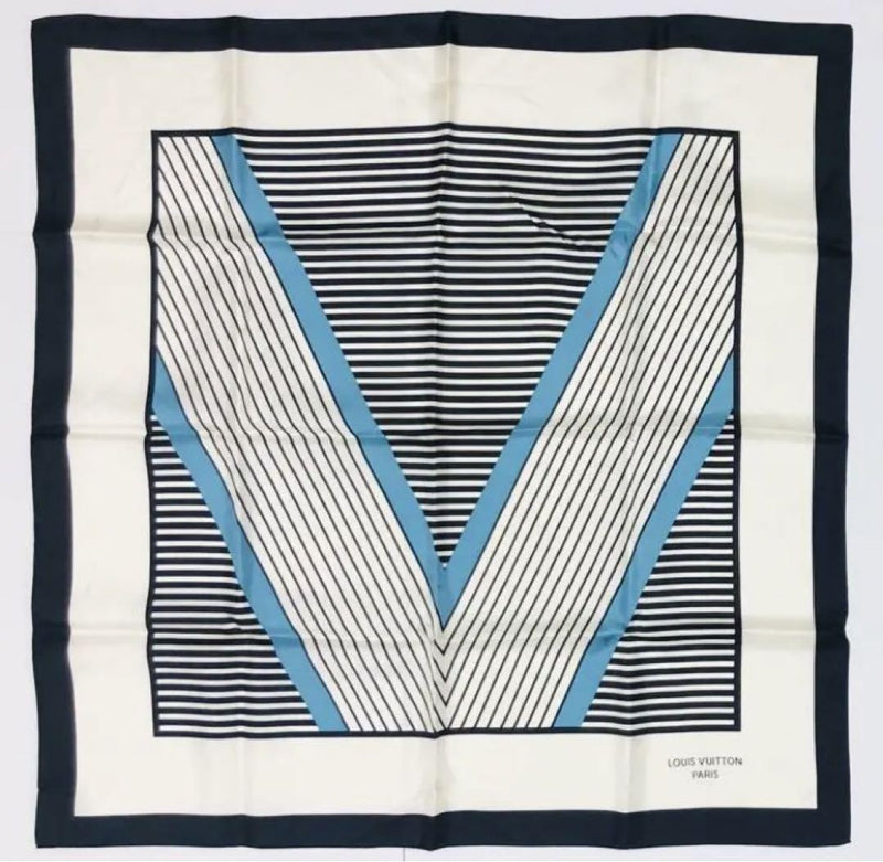 Louis Vuitton Silk Scarf White 23.4 X