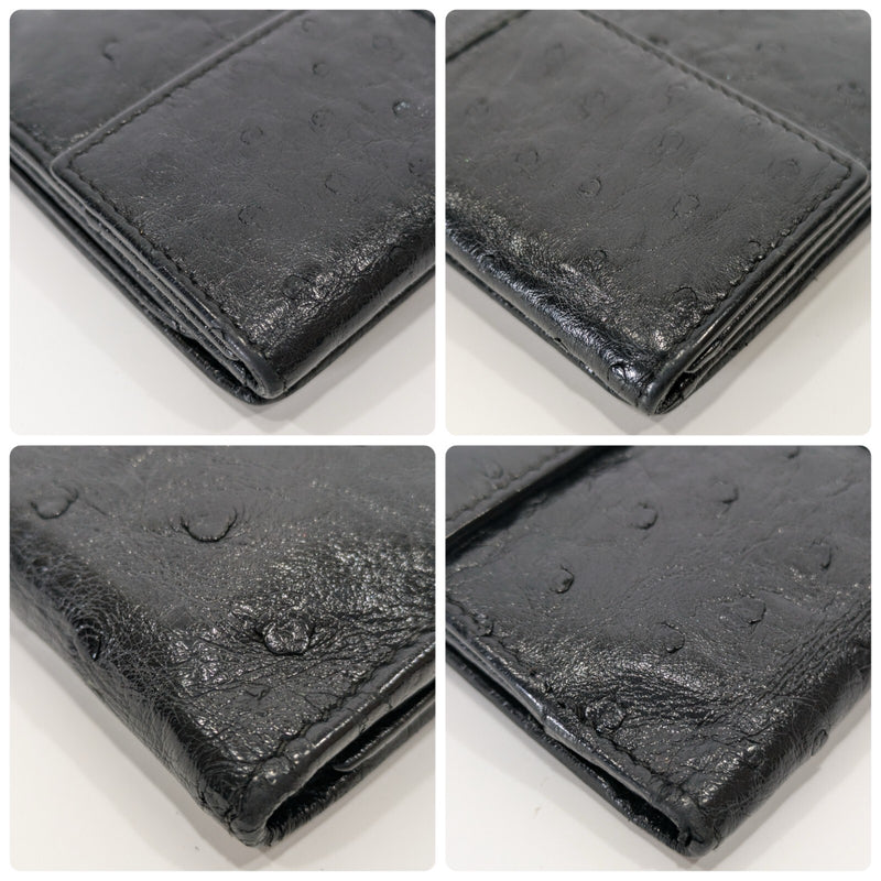 Gucci Wallet Black Leather Sherry Long