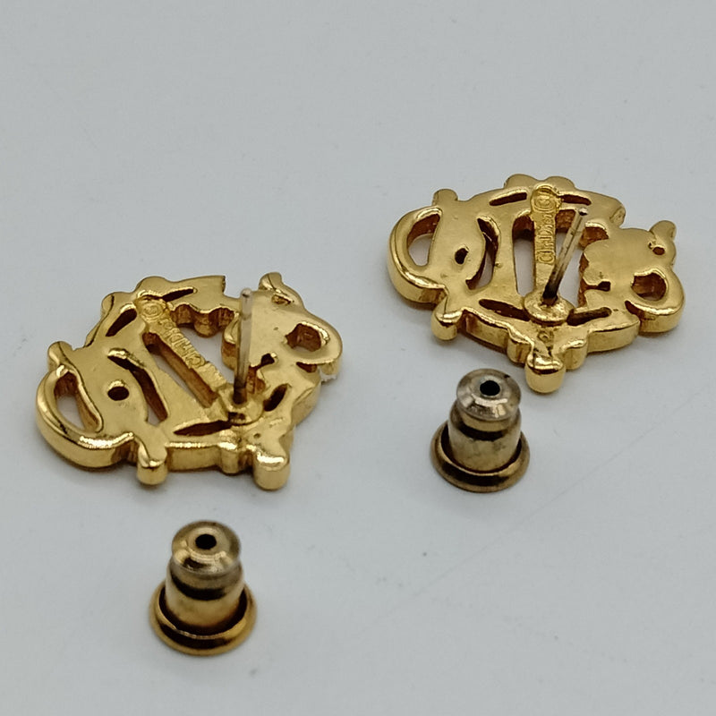 Christian Dior Pierced Earring Gold