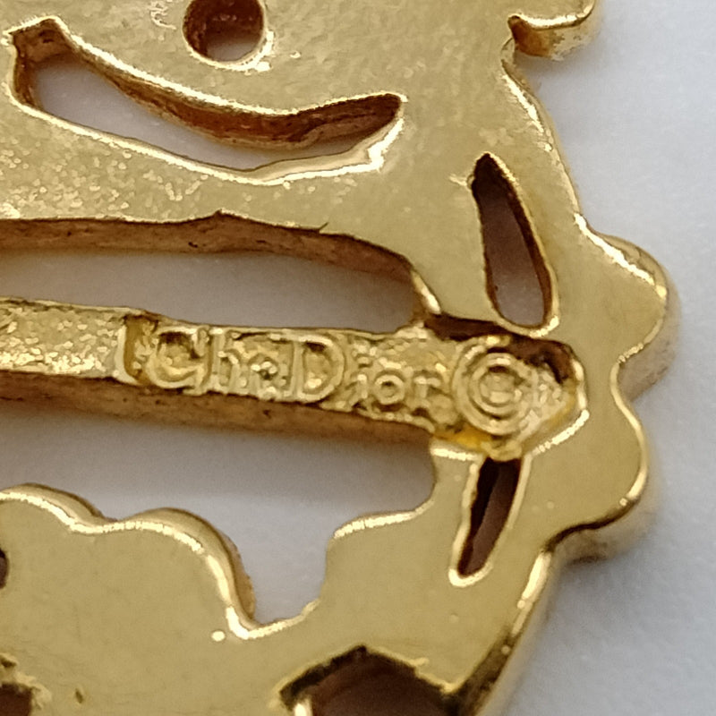 Christian Dior Pierced Earring Gold