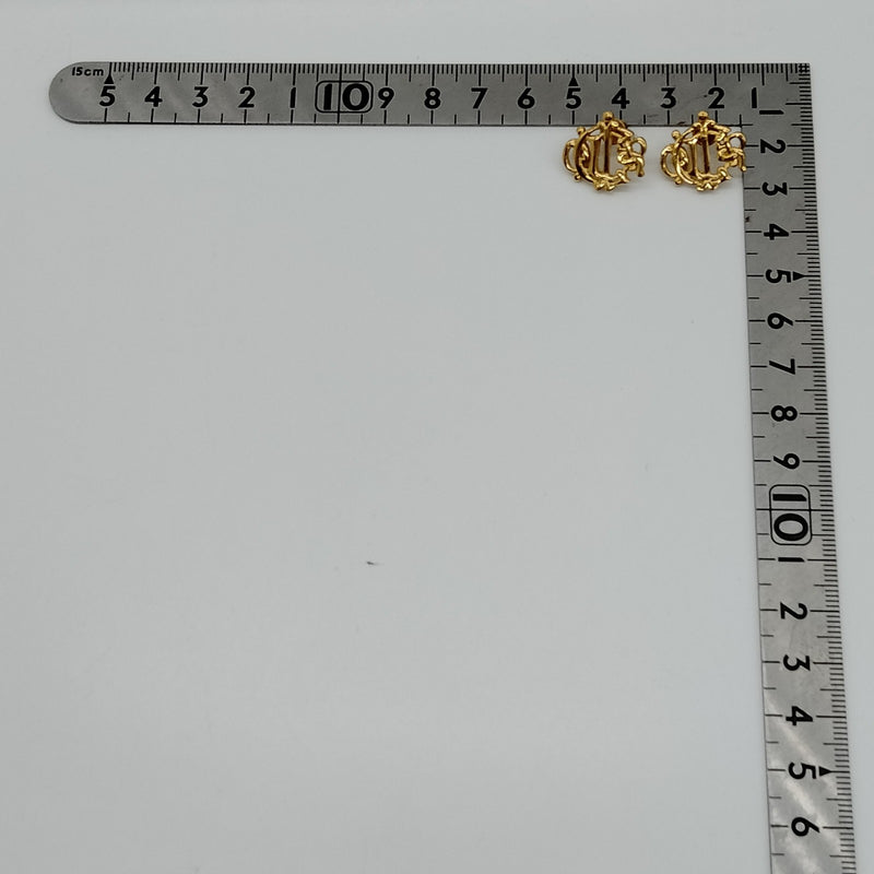 Christian Dior Pierced Earring Gold