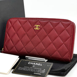 Chanel Matelasse Caviar Skin Round Zippy