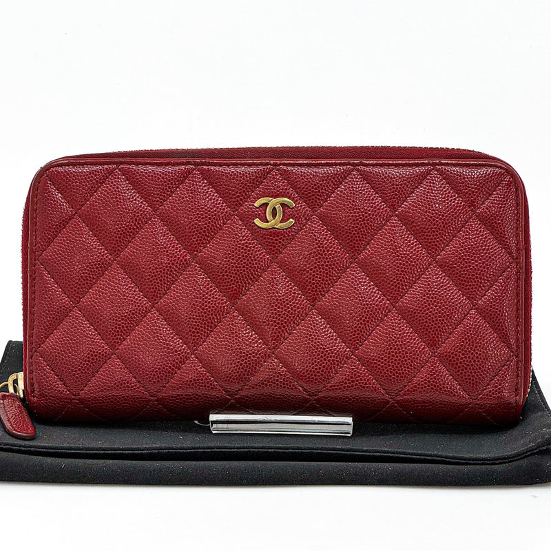 Chanel Matelasse Caviar Skin Round Zippy