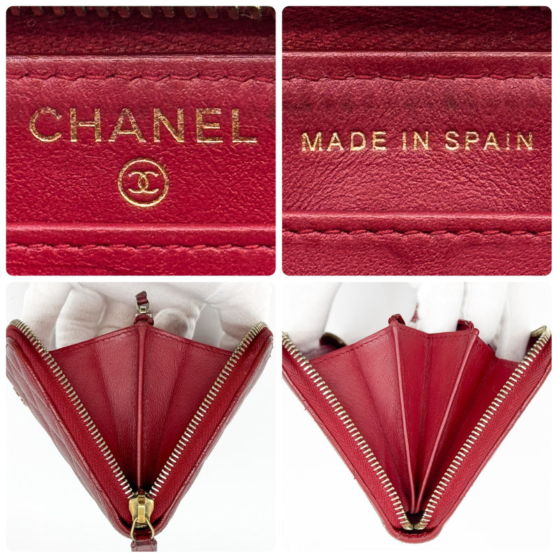 Chanel Matelasse Caviar Skin Round Zippy