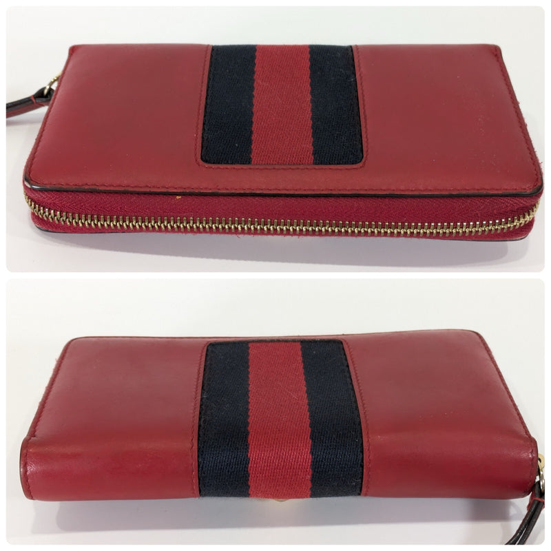 Gucci Sylvie Wallet Zip Leather Sherry