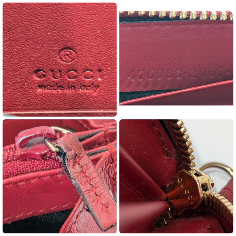 Gucci Sylvie Wallet Zip Leather Sherry