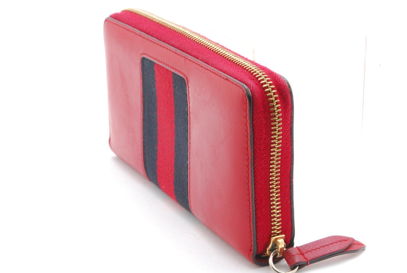 Gucci Sylvie Wallet Zip Leather Sherry