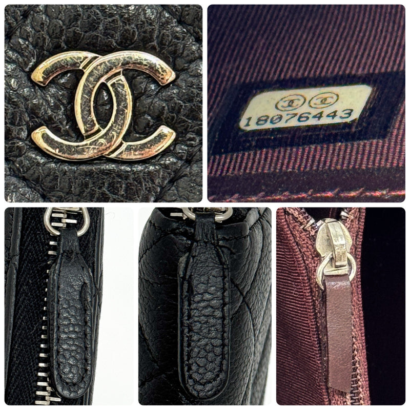 Chanel Matelasse Caviar Skin Round Zippy