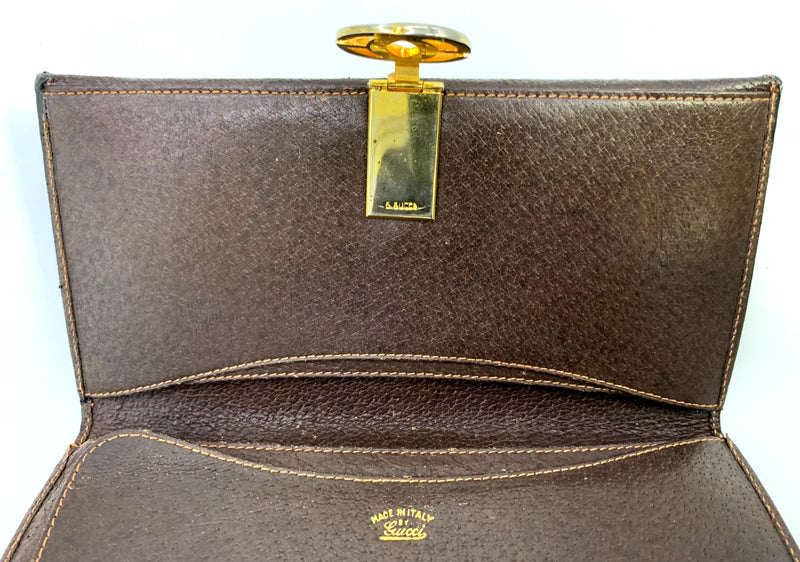 Vintage Gucci Long Wallet Sherry Gg